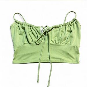 Green  Crop Top